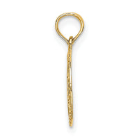 14K Engraved Star Of David In Circle Charm-K8388