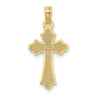 14K Polished Cross w/ Heart Charm-K8391