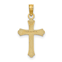 14K 2-D  Polished Cross Charm-K8396