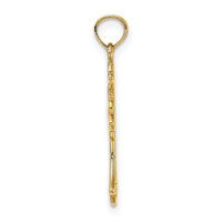14K Cut-Out Dove Center Cross Charm-K8399