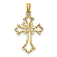 14K Cut-Out Dove Center Cross Charm-K8399