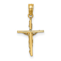 14K Small Polished Crucifix Charm-K8400