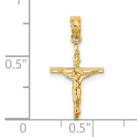 14K Small Polished Crucifix Charm-K8400