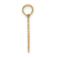14K Textured Star Of David In Heart Charm-K8405