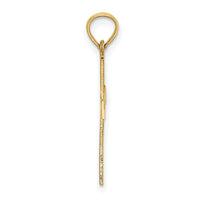 14K Engraved Cross W/Flared Tips Charm-K8408