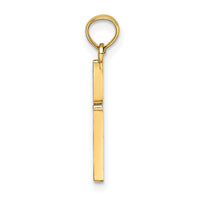 14K D/C and Polished Cross Charm-K8409