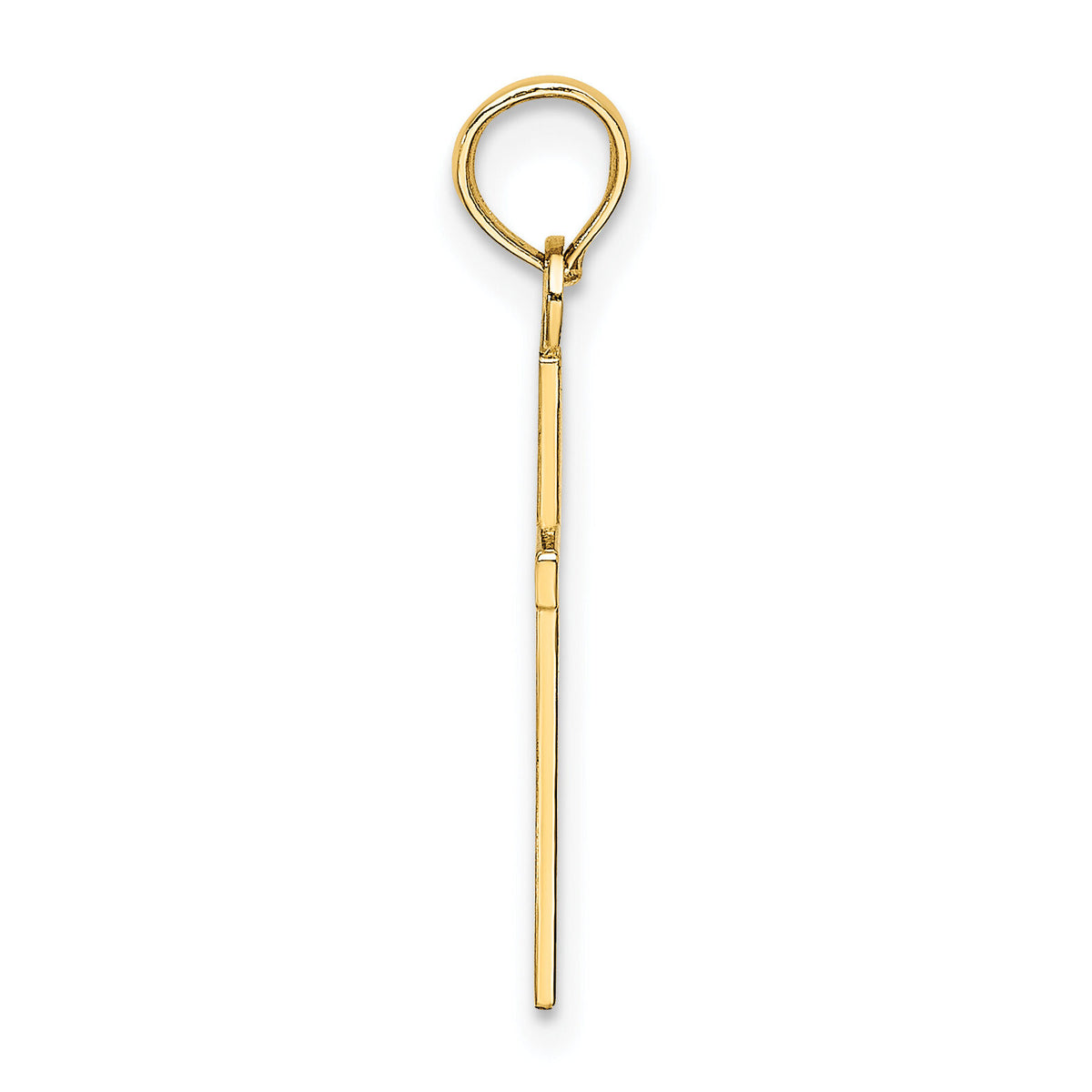 14K Polished Small Cross Charm-K8410
