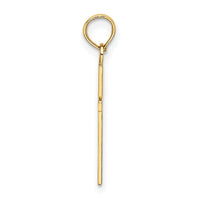 14K Polished Small Cross Charm-K8410