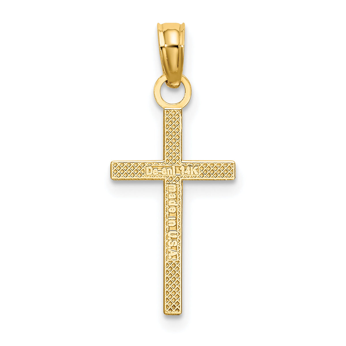 14K Polished Small Cross Charm-K8410