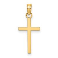 14K Polished Small Cross Charm-K8410