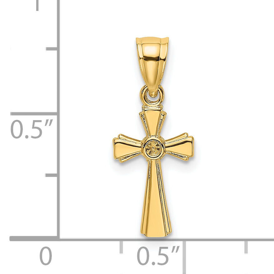 14K Mini Cross Charm-K8415