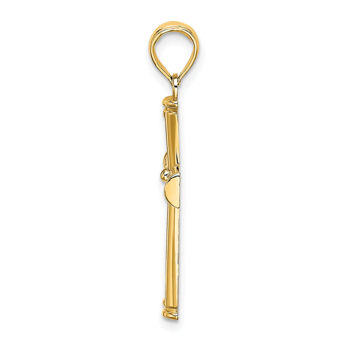 14K Polished and Cut-Out Cross-K8421
