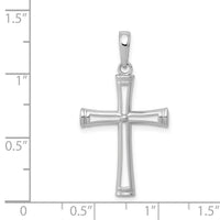 14K White Gold Polished and Cut-Out Cross-K8421W