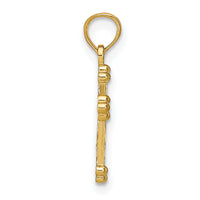 14k D/C Cross Pendant-K8423