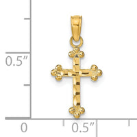 14k D/C Cross Pendant-K8423
