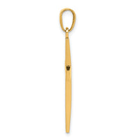 14K Polished Beveled Cross Charm-K8425