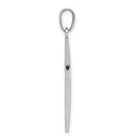 14K White Gold Polished Beveled Cross Charm-K8425W