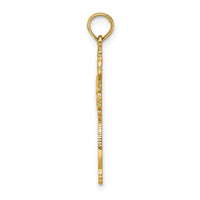 14K Cut-Out Scroll Framed Cross Charm-K8426