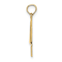 14K Polished Star Of David W/Chai Charm-K8434