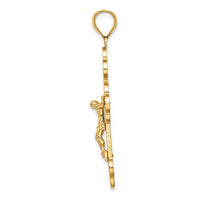 14K Crucifix W/ Budded Tips Charm-K8439