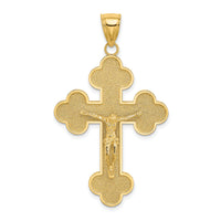 14K Crucifix W/ Budded Tips Charm-K8439