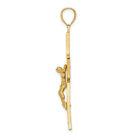 14K Cut-Out Crucifix W/ Center Circle Charm-K8440