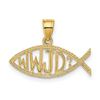 14K WWJD  Ichthus Charm-K8447