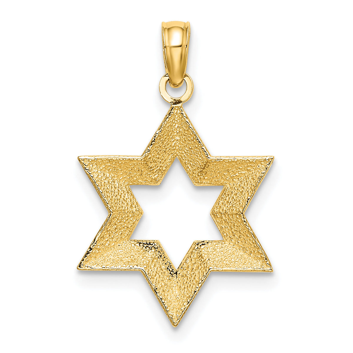 14K Textured Star Of David Charm-K8453