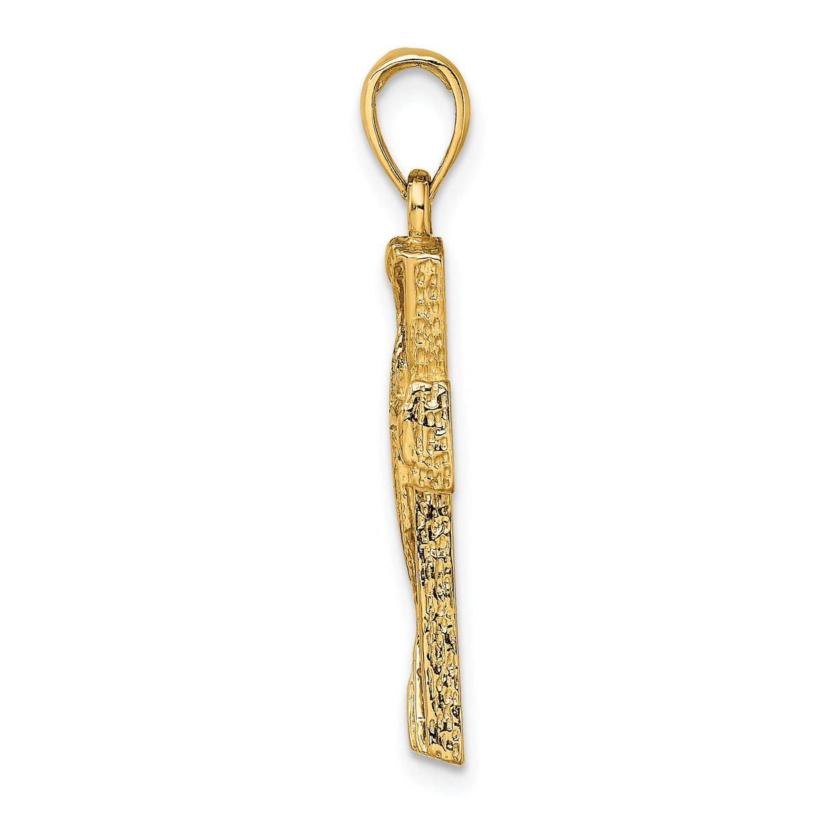 14K Polished Cut-Out Design Cross Charm-K8460