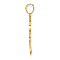 14K Cross Cut-Out and Polished Cross Charm-K8461