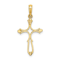 14K Cross Cut-Out and Polished Cross Charm-K8461
