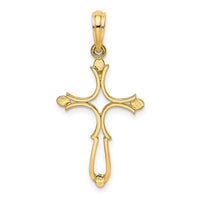 14K Cross Cut-Out and Polished Cross Charm-K8461
