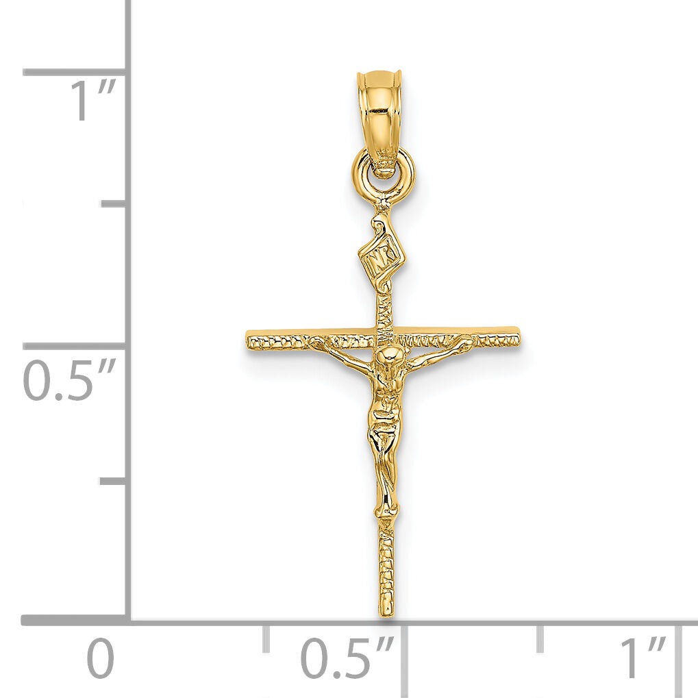 14K INRI Crucifix Charm-K8463