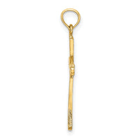 14K D/C w/ X-Center On Cross Charm-K8465