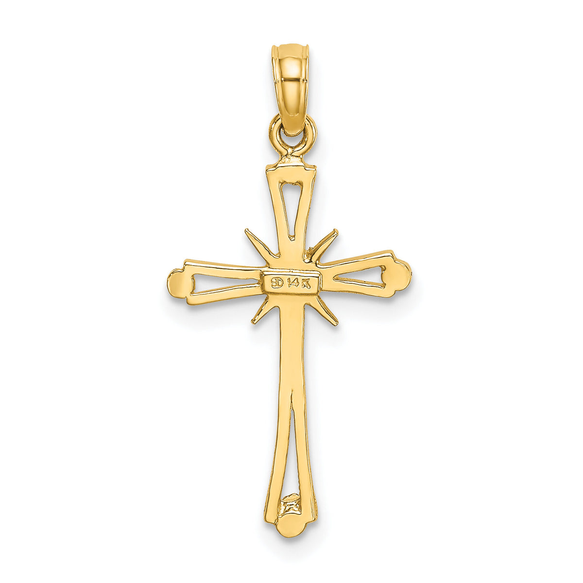 14K D/C w/ X-Center On Cross Charm-K8465