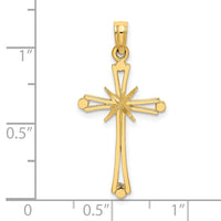 14K D/C w/ X-Center On Cross Charm-K8465