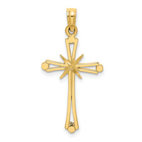 14K D/C w/ X-Center On Cross Charm-K8465