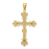 14K Engraved Crucifix Charm-K8467