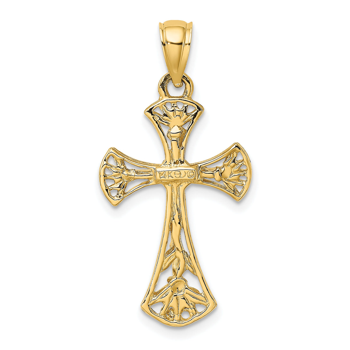 14K Crucifix Charm-K8471
