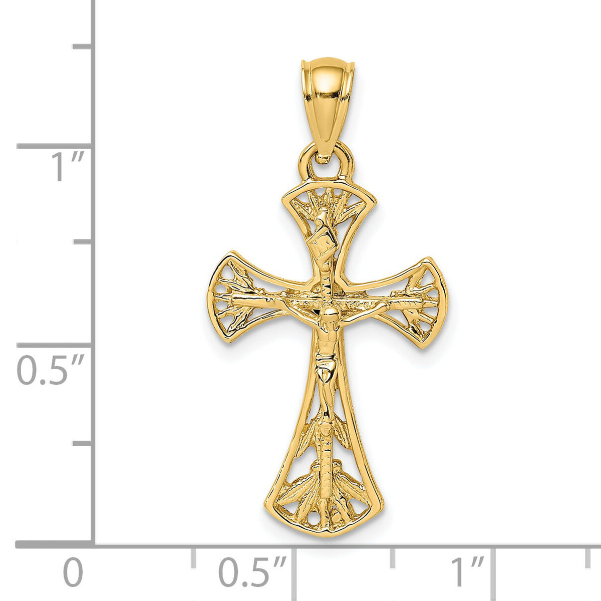 14K Crucifix Charm-K8471