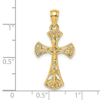 14K Crucifix Charm-K8471