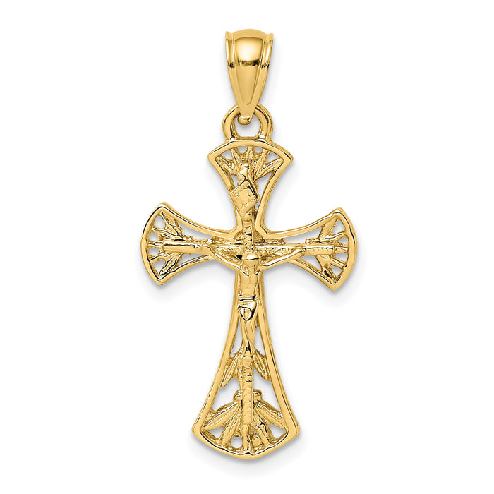 14K Crucifix Charm-K8471