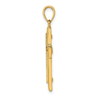 14K 2-D Cross Charm-K8475