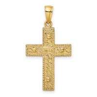 14K 2-D Cross Charm-K8475