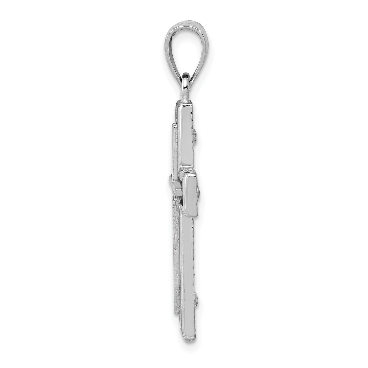 14K White Gold Cross Charm-K8475W