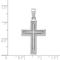 14K White Gold Cross Charm-K8475W