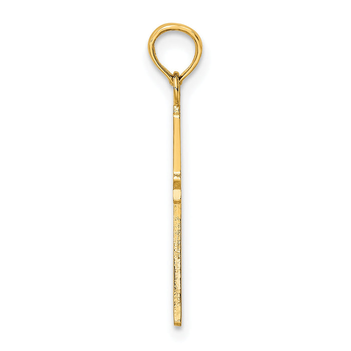 14K Polished Cross Charm-K8481