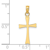 14K Polished Cross Charm-K8481
