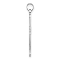 14K White Gold Polished and Cut-Out Cross Charm-K8482W