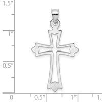 14K White Gold Polished and Cut-Out Cross Charm-K8482W